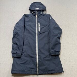 Helly Hansen Jacket Women's Small Navy Blue Helly Tech Hooded Insulated Outdoor